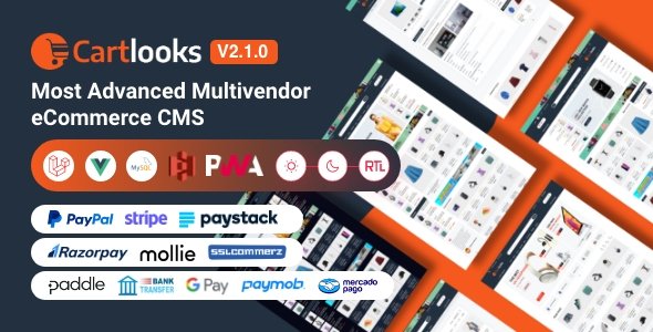 CartLooks – Laravel & VueJS Powered Multivendor Ecommerce CMS with PWA v1.0