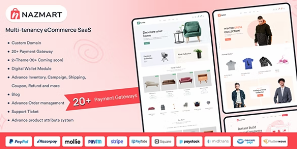 Nazmart – Multi-Tenancy eCommerce Platform (SAAS) V2.0.1